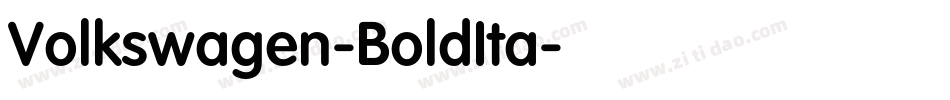 Volkswagen-BoldIta字体转换