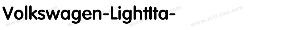 Volkswagen-LightIta字体转换