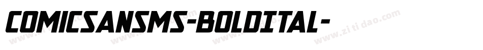 ComicSansMS-BoldItal字体转换