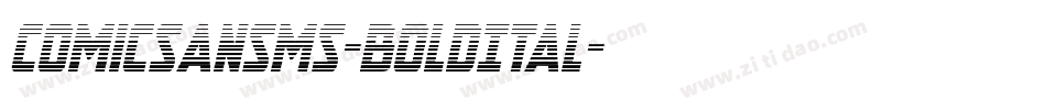 ComicSansMS-BoldItal字体转换