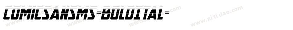 ComicSansMS-BoldItal字体转换