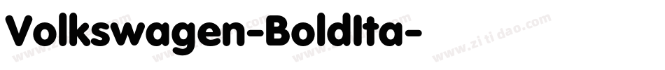 Volkswagen-BoldIta字体转换