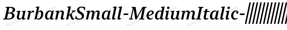 BurbankSmall-MediumItalic字体转换
