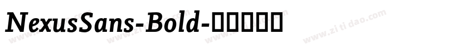 NexusSans-Bold字体转换