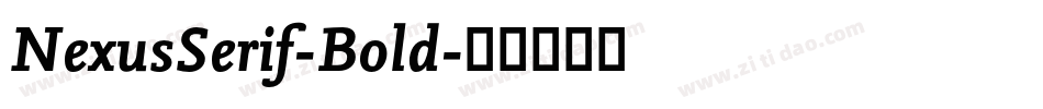 NexusSerif-Bold字体转换