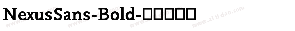 NexusSans-Bold字体转换