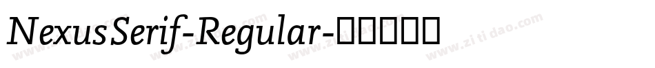NexusSerif-Regular字体转换