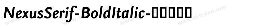 NexusSerif-BoldItalic字体转换
