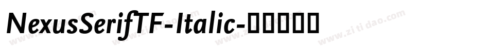 NexusSerifTF-Italic字体转换