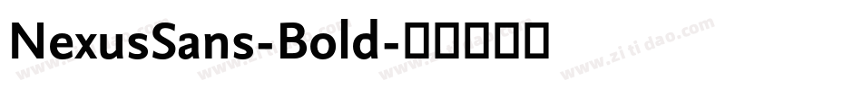 NexusSans-Bold字体转换