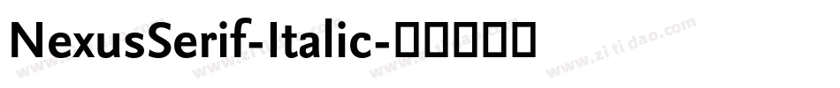 NexusSerif-Italic字体转换