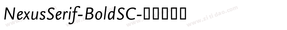 NexusSerif-BoldSC字体转换