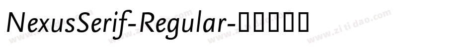 NexusSerif-Regular字体转换