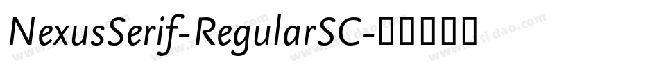 NexusSerif-RegularSC字体转换