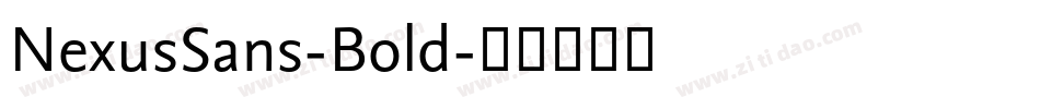 NexusSans-Bold字体转换