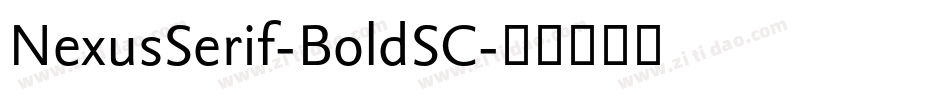 NexusSerif-BoldSC字体转换