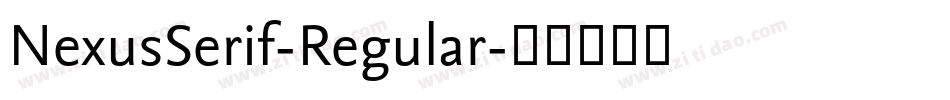 NexusSerif-Regular字体转换