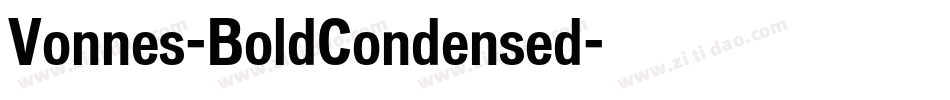 Vonnes-BoldCondensed字体转换