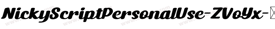 NickyScriptPersonalUse-ZVoYx字体转换
