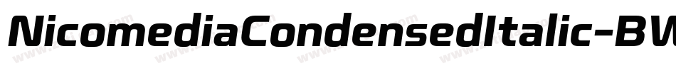 NicomediaCondensedItalic-BWG1G字体转换