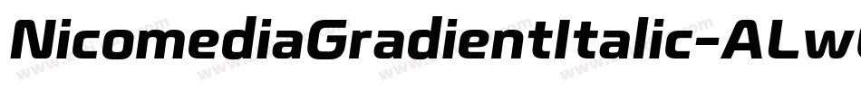 NicomediaGradientItalic-ALw62字体转换