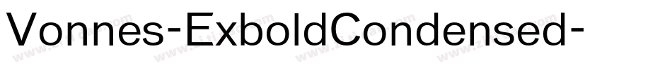 Vonnes-ExboldCondensed字体转换