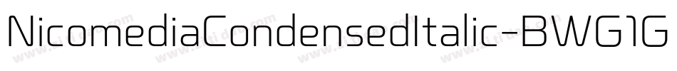 NicomediaCondensedItalic-BWG1G字体转换
