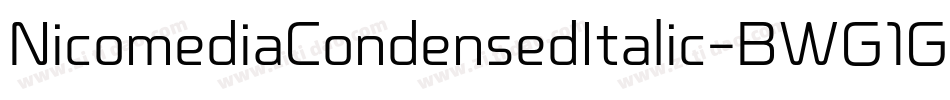 NicomediaCondensedItalic-BWG1G字体转换