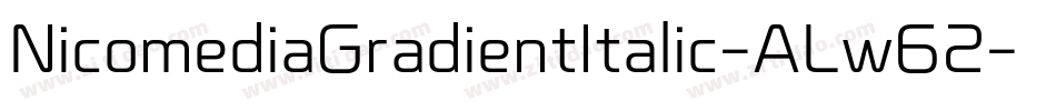 NicomediaGradientItalic-ALw62字体转换