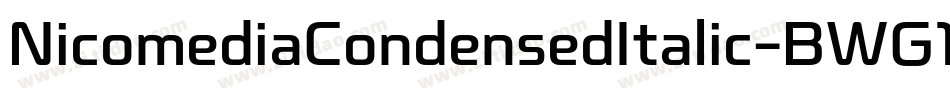NicomediaCondensedItalic-BWG1G字体转换