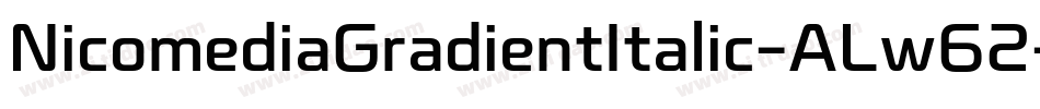 NicomediaGradientItalic-ALw62字体转换