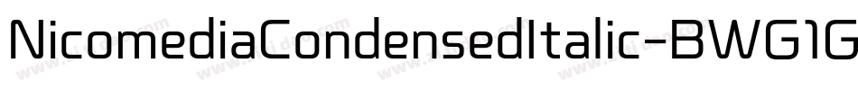 NicomediaCondensedItalic-BWG1G字体转换