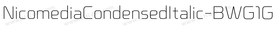 NicomediaCondensedItalic-BWG1G字体转换