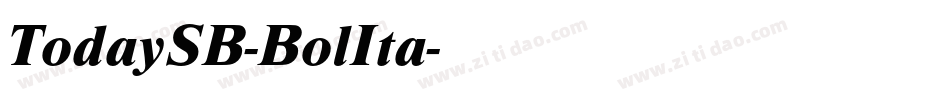 TodaySB-BolIta字体转换