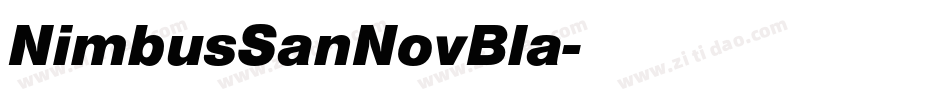 NimbusSanNovBla字体转换