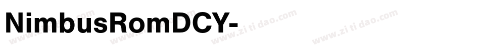 NimbusRomDCY字体转换
