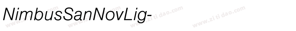 NimbusSanNovLig字体转换