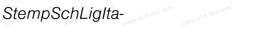 StempSchLigIta字体转换