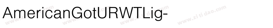 AmericanGotURWTLig字体转换