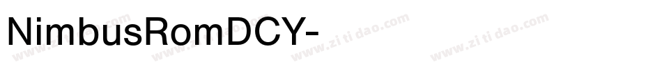 NimbusRomDCY字体转换