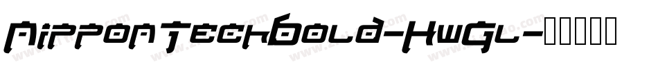 NipponTechBold-KwGl字体转换