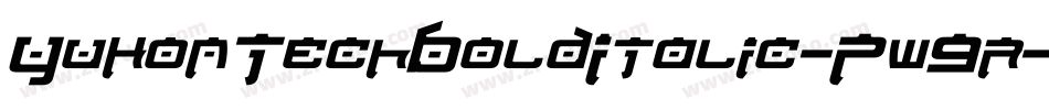 YukonTechBoldItalic-Pw9r字体转换