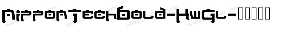 NipponTechBold-KwGl字体转换