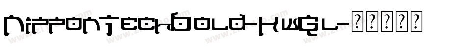 NipponTechBold-KwGl字体转换