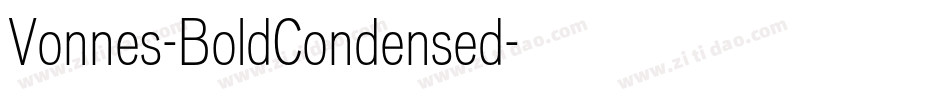 Vonnes-BoldCondensed字体转换