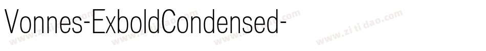 Vonnes-ExboldCondensed字体转换