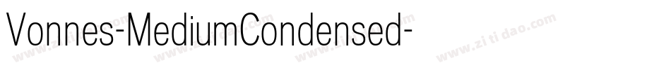 Vonnes-MediumCondensed字体转换