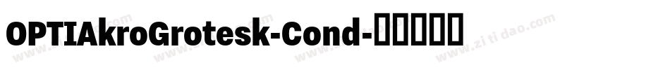 OPTIAkroGrotesk-Cond字体转换