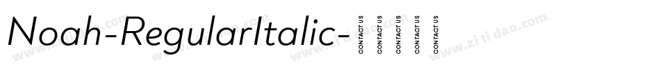 Noah-RegularItalic字体转换