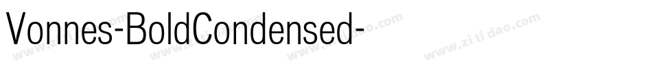 Vonnes-BoldCondensed字体转换